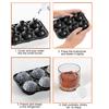 Large Ice Cube Tray Sphere Ice Cube Mold Slow Melting 6 Cavity Ice Cubes Maker for Cocktails Whiskey