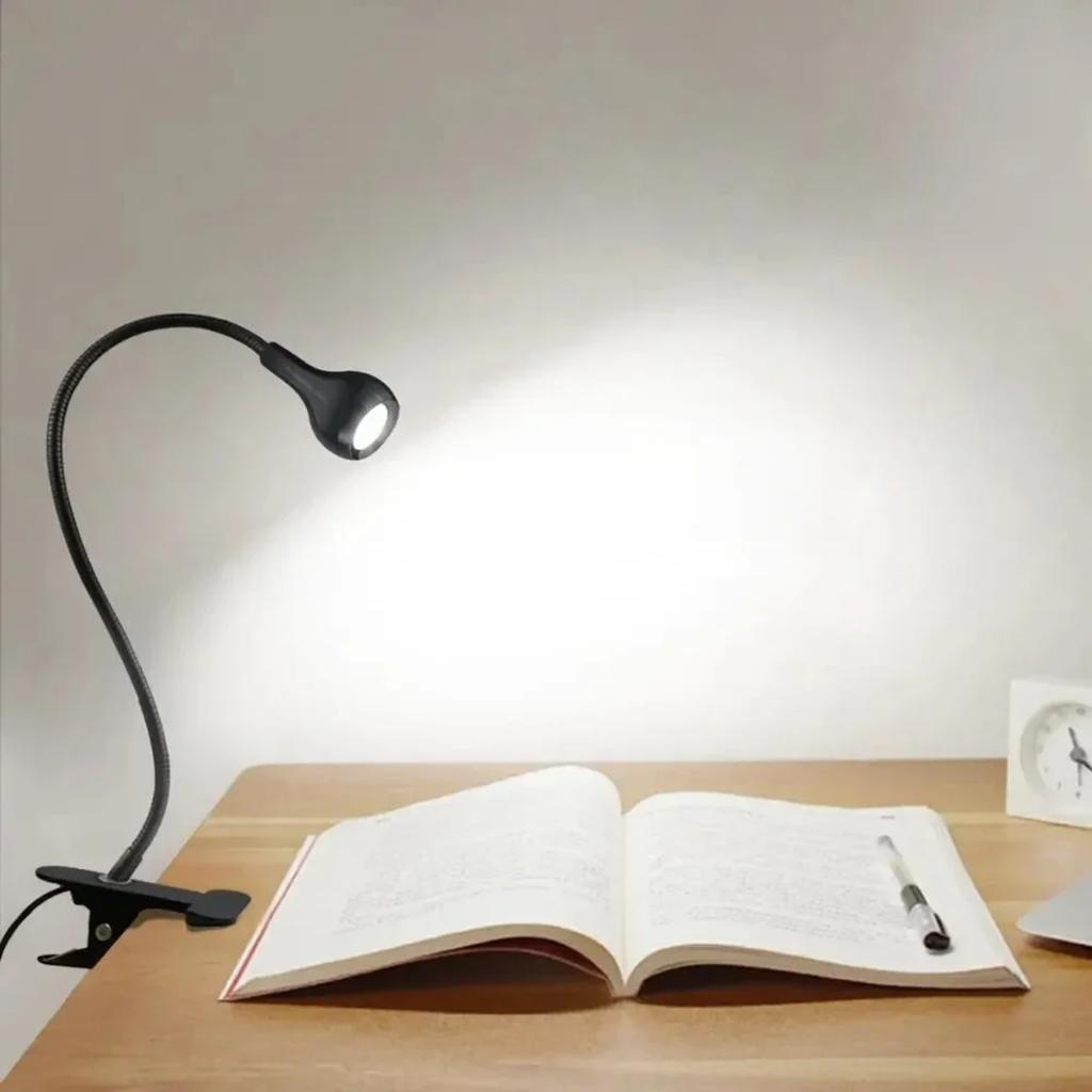 New USB Flexible Tube Adjustable LED Table Light With Clip Holder Bedroom Study Reading Lamp Powered Eye Protection Desk Lights
