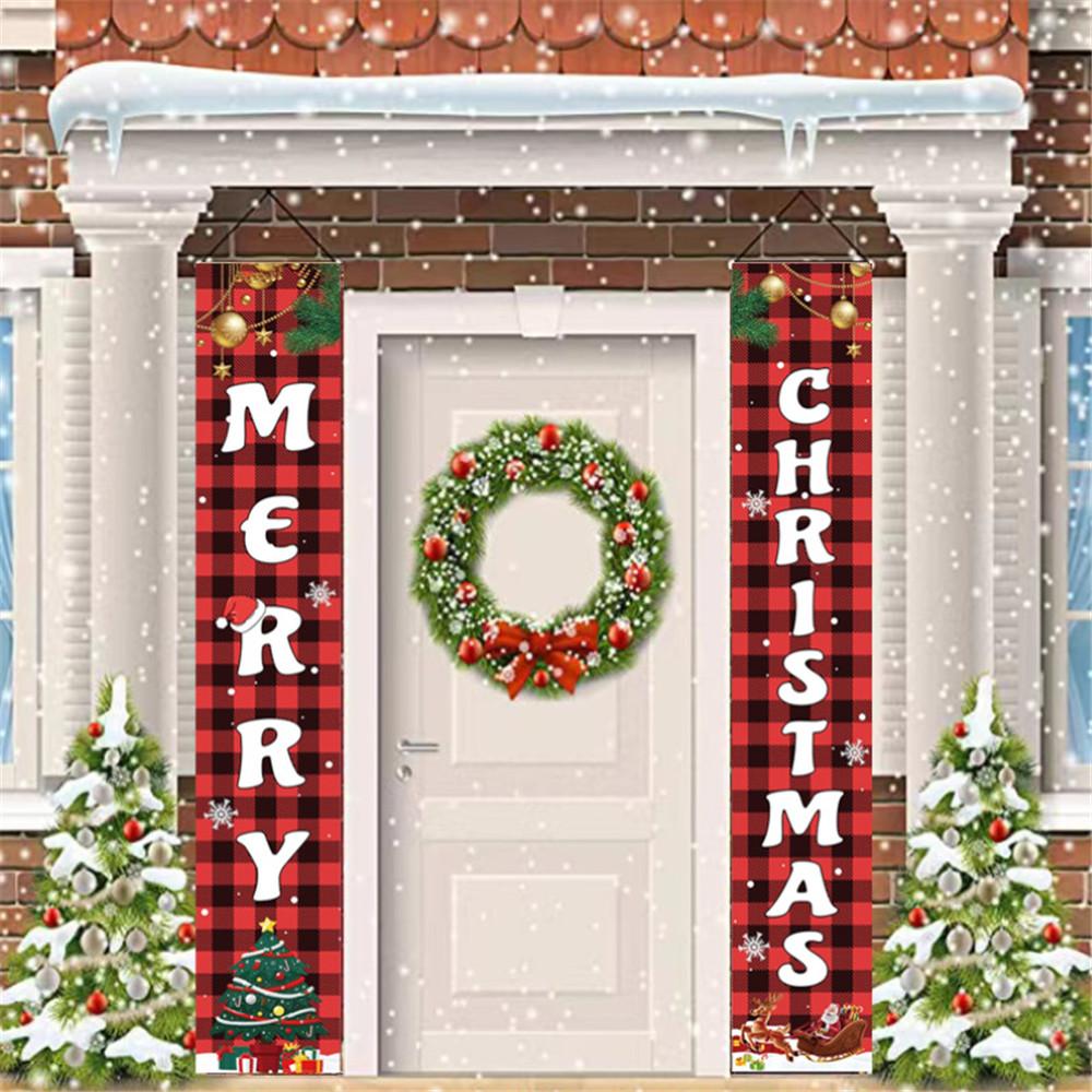 Парные рождественские украшения для дома, декор для улицы и помещения, для двери, гаража