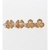 Four-Leaf Clover Zircon Stud Earrings - Versatile Japanese & Korean Style, Socialite Fashion, Hollow Flower Design, Silver Needle