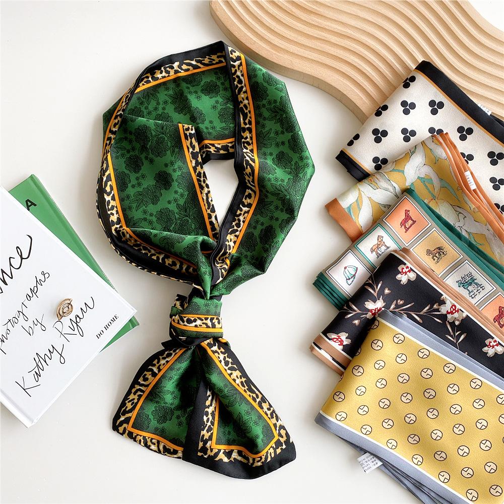 New Scarves Silk Scarves Women'S Spring And Autumn Season Long Decorative Professional Scarves Summer Thin Styles Paired With Shirts Stylish
