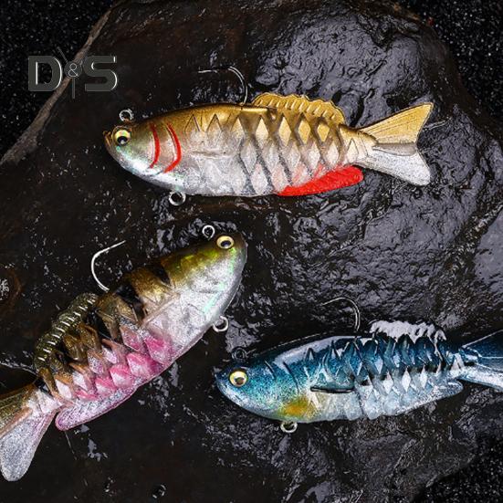 9,5 см/20 г многосоставная рыболовная приманка с острым крючком, многосекционная, из ПВХ, реалистичная бионическая искусственная приманка для ловли в пресной и соленой воде