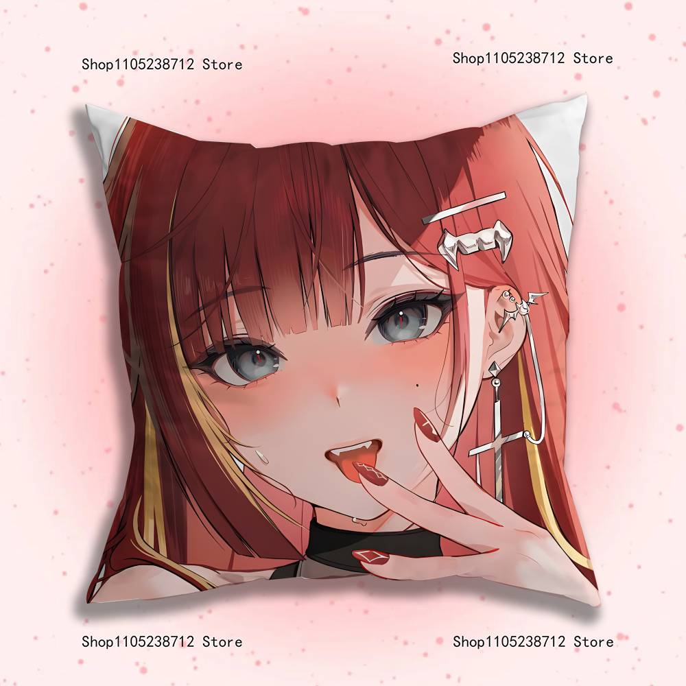 A-Akane L-Lize Virtual Singer Pillow Case Plush Fabric Soft Pillowcase Double Sided Print Sofa Cushion Cover Throw