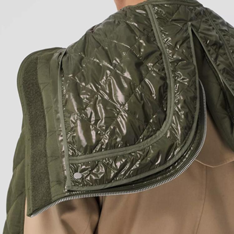 Burberry Parka Coat Men's Olive Green 80400871