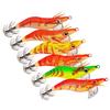 2.0#  2.5#  3.0# Jigs Luminous Lifelike Squid Hook Wood Shrimp Lures Octopus Bait Fishing Tackle