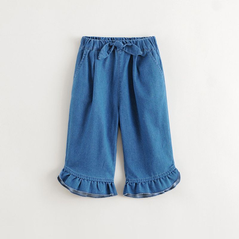 Mark Jenny Girls' Soft Lace Denim Cropped Pants Children's Pants 2026 Spring/Summer New Model 551777