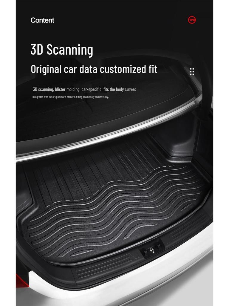 Jetta VS8 TPE Waterproof Trunk Mat - Car Interior Accessory