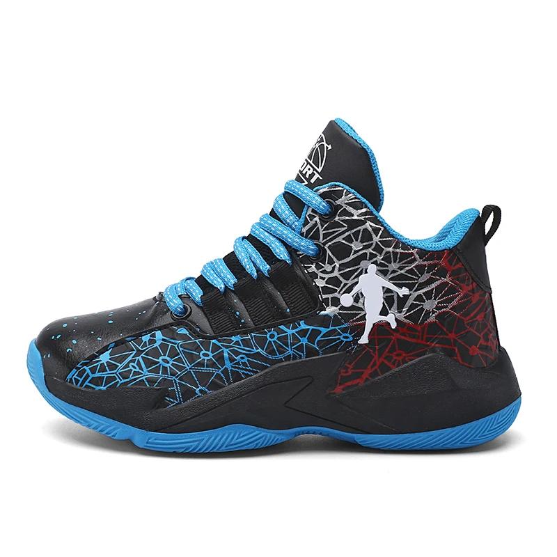 Мальчик Новые мужские баскетбольные кроссовки нескользящие дышащие спортивные удобные оригинальные тренировочные мужские кроссовки