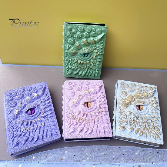 3D Dragon Eye Journal Твердый переплет из смолы Винтажный тисненый Devil Eye Дорожный блокнот Скетчбук Блокнот Дневник Коллекция Любителей Драконов Подарок