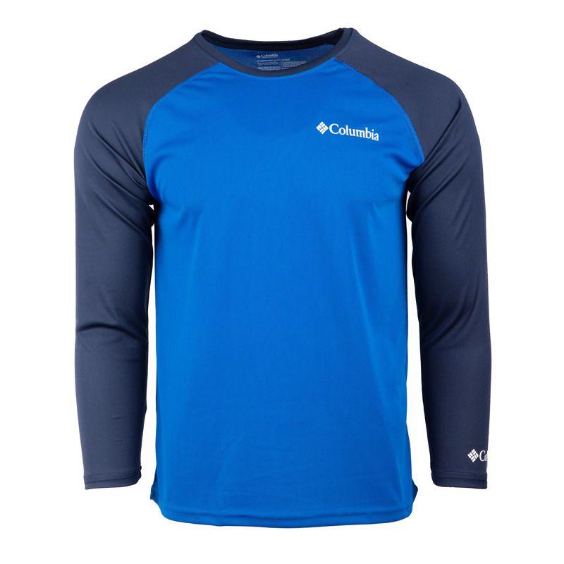 Мужская двухцветная футболка с длинными рукавами COLUMBIA