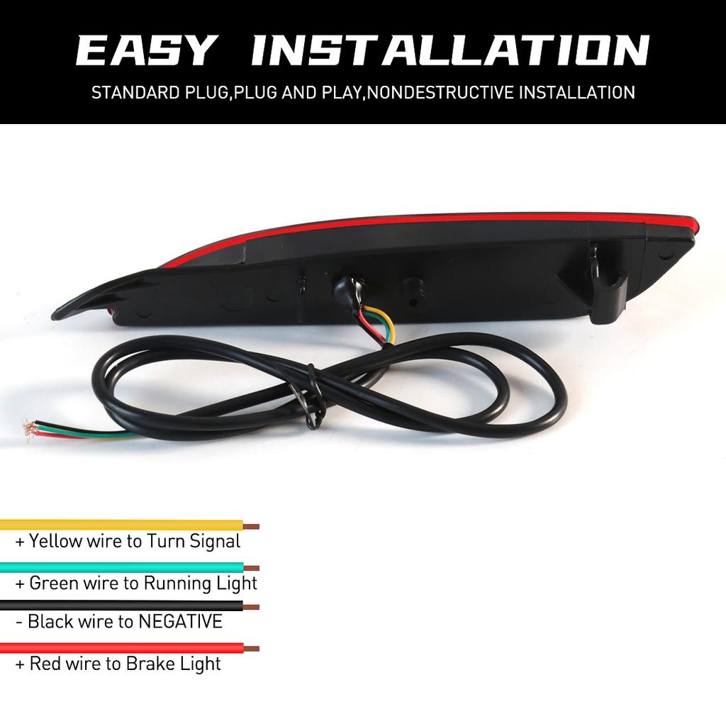 For Mazda CX5 CX-5 2025 2025 LED Rear Bumper Reflector Lights Auto Brake Warning Dynamic Turn Signal Lamps Car Accessories 12V