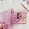 A7 Notebook Agenda Planner Square Loose Leaf Glitter Journals Photo Collect Book Binder Notebook