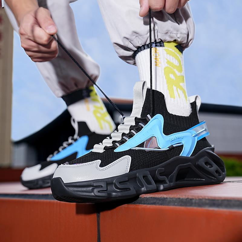 Спортивные кроссовки, мужские сетчатые дышащие повседневные туфли на платформе, мужские кроссовки в уличном стиле, женские кроссовки для бега, пара