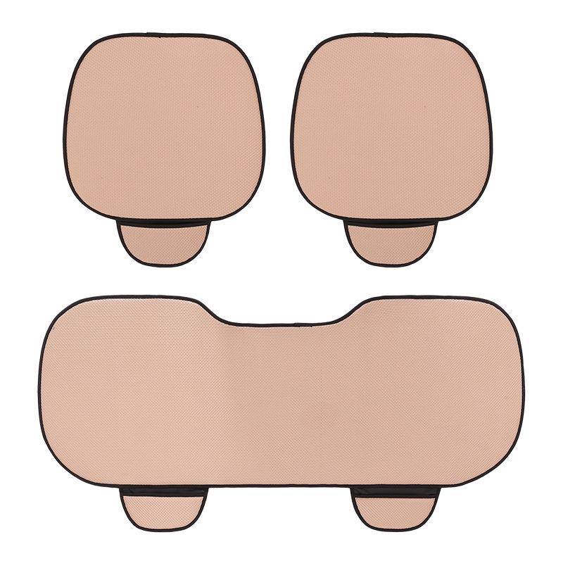 Cross-Border Summer Ice Silk Car Seat Cushion Set - 3-Piece, Cool, No Backrest