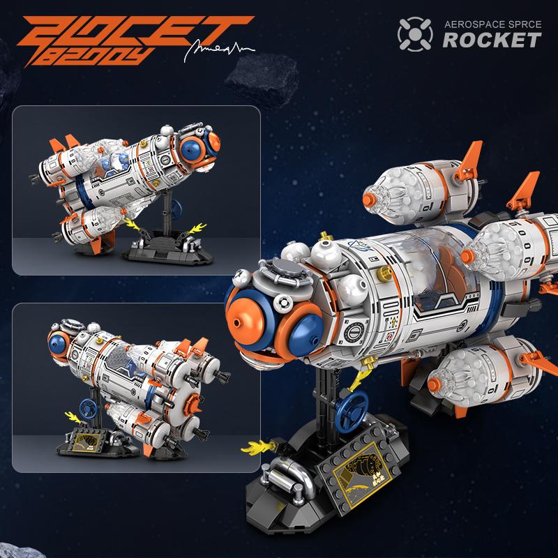 Космическая станция Конструктор Пилотируемая ракета Астронавт Космический корабль Модель STEM Игрушки для детей Мальчиков Девочек Рождественский подарок