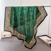 Korean Version Of Imitation Silk High-End Printing Large Square Scarf Silk Scarf Shawl Headscarf Beach Scarf Neck Protection Scarf Decorative Scarf