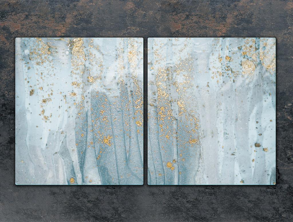 Glass protective plate for stove 2x45x52 Marble
