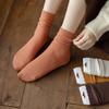 5/10 Pairs Autumn Winter Wool Socks for Women: Mid Calf Socks Fashionable Warm Versatile Pile Socks Solid Color Lace Socks Loose Fit Cashmere Socks