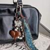 Pearl Bag Pendant Cowboy Ribbon Bag Charm Y2K Style Love Heart Pendant  Fashion Accessories