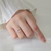Fashion 925 Sterling Silver Minimalist Ring Adjustable Open Tree Branch Shape Finger Rings Jewelry for Women Girls