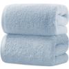 AYO Bath Towel Set of Sky Hotel Highly Low Gift 2, Blue, Specification, Fluffy, 100% Cotton, Absorbent, Durable, Plain, Shedding,