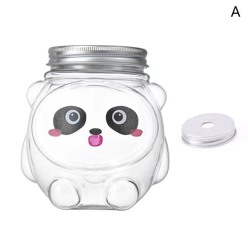 Бутылка для воды Kawaii Bear Milk объемом 500 мл, чай, кофе, сок, портативная чашка для воды, прозрачная одноразовая бутылка для сока