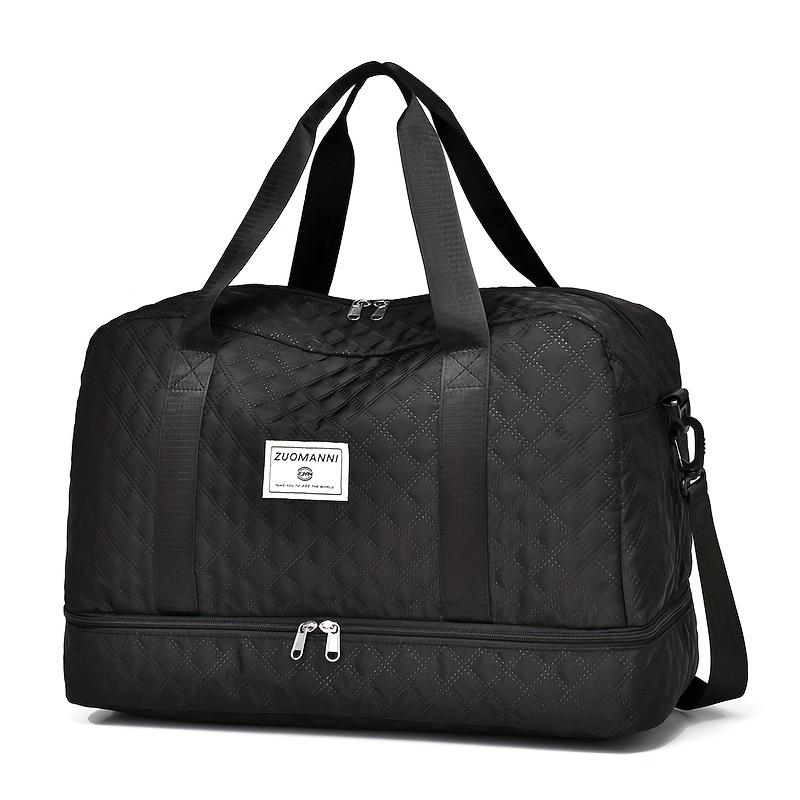 Ultra-Lightweight Large Capacity Argyle Travel Duffle Bag - Spacious & Highly Portable for Overnight Trips, Stylish Luggage Solution