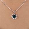 Apatite Gemstone 925 Sterling Silver Jewelry Zircon Pendant 0.84" For Women Gift CZP-14-15