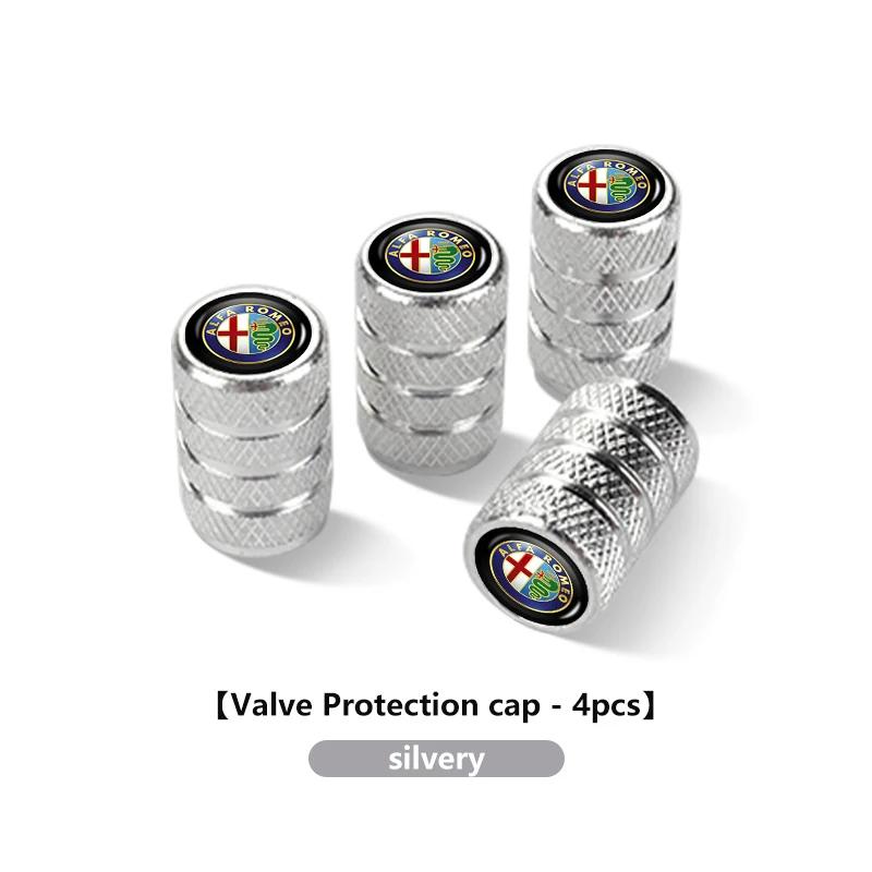 Hub Caps 4Pcs Car LOGO Tire Valve Cap Waterproof Auto Accessories For Alfa Romeo Giulietta GT 159 147 156 Mito Brera Giulia SpidEP3
