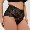 3PCS Ladies Sexy Mesh Panties High-waist Seamless Lace Underwear Briefs Women Knickers Transparent Lingerie