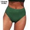 Womens Low Waisted Swim Briefs Solid Swim Bottoms Tankini Bikini Bottoms