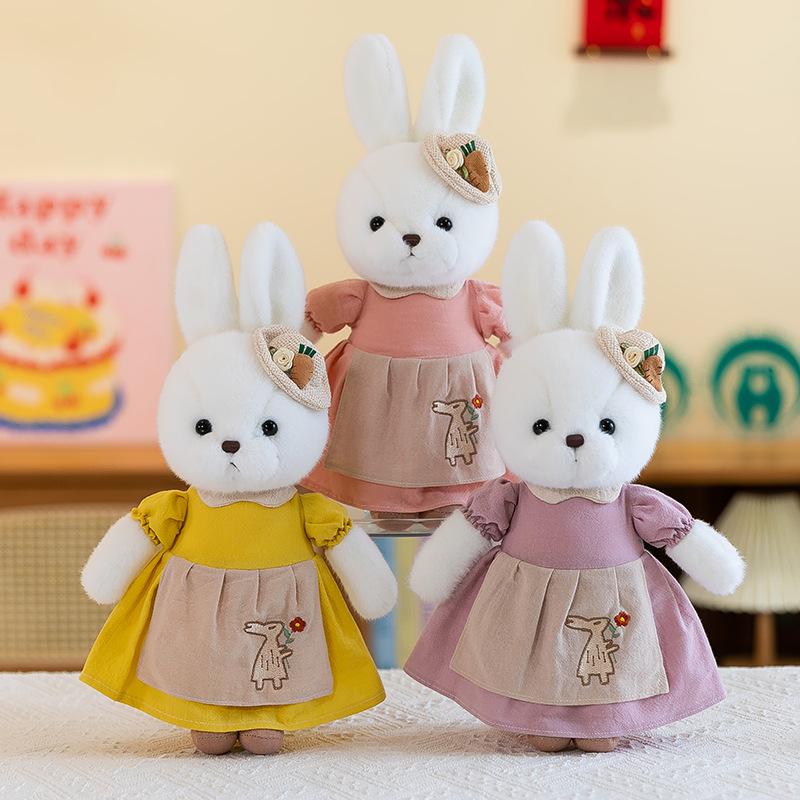Adorable Rabbit & Bear Plush Toy, Eight-Inch Claw Machine Doll, Valentine's Day Gift