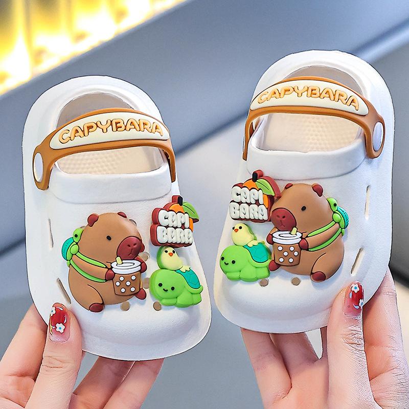 Тапочки Baotou Cave для детей, нескользящие, с мягкой подошвой, для мальчиков и девочек, детские сандалии, летние тапочки