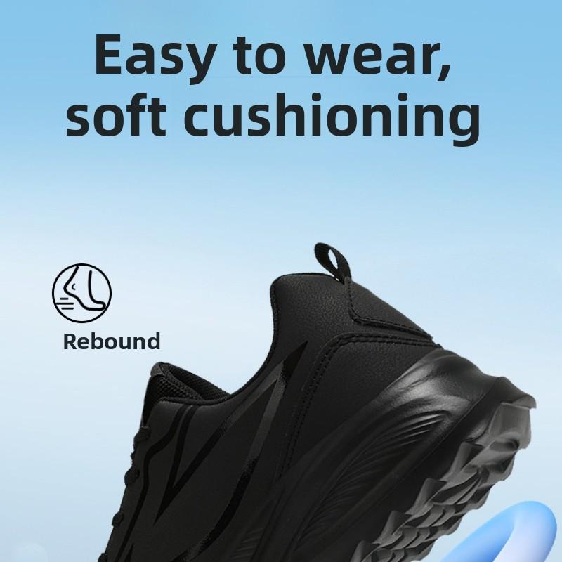 Новое поступление: Мужская обувь оверсайз с верхом из кожи Легкая, нескользящая, водонепроницаемая, амортизирующая, ультрамягкая обувь для бега Повседневная обувь