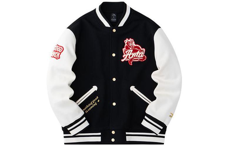 Men's Jacket Anta Sports Life Collection Baseball Jacket Unisex Basic Black