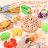 Qizebaby Play House Storage Kitchen Cutting Educational Pretend Cooking Baby Birthday Christmas Baby Kindergarten Gifts Set, Toys, Vegetables, Fruits,