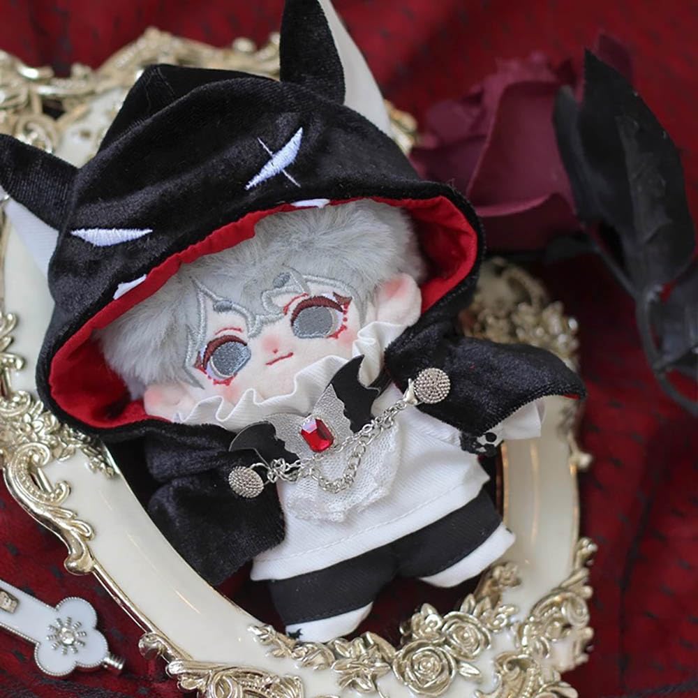 Niannyyhouse Плюшевая игрушка с дьяволом и аксессуарами 10см/20см Одежда, Шаль, Галстук, Рубашка, Брюки, Ремень, Костюм, (Черный, 10см)