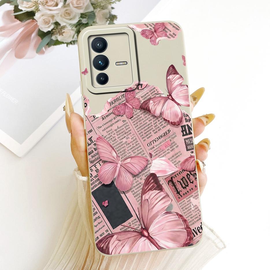 Чехол для Vivo V23 Pro V2132 Милый Кот Панда Мультяшная Обложка Мягкий ТПУ Матовый Чехол для Телефона Для Vivo V23e V 23 VivoV23 Pro 5G Fundas Сумки