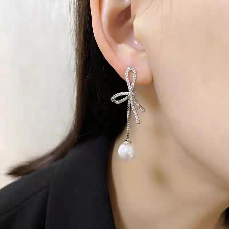 Серьги с кисточками из циркона на серебряной игле S925: Модный, Роскошный и Исключительно Простой для Женщин