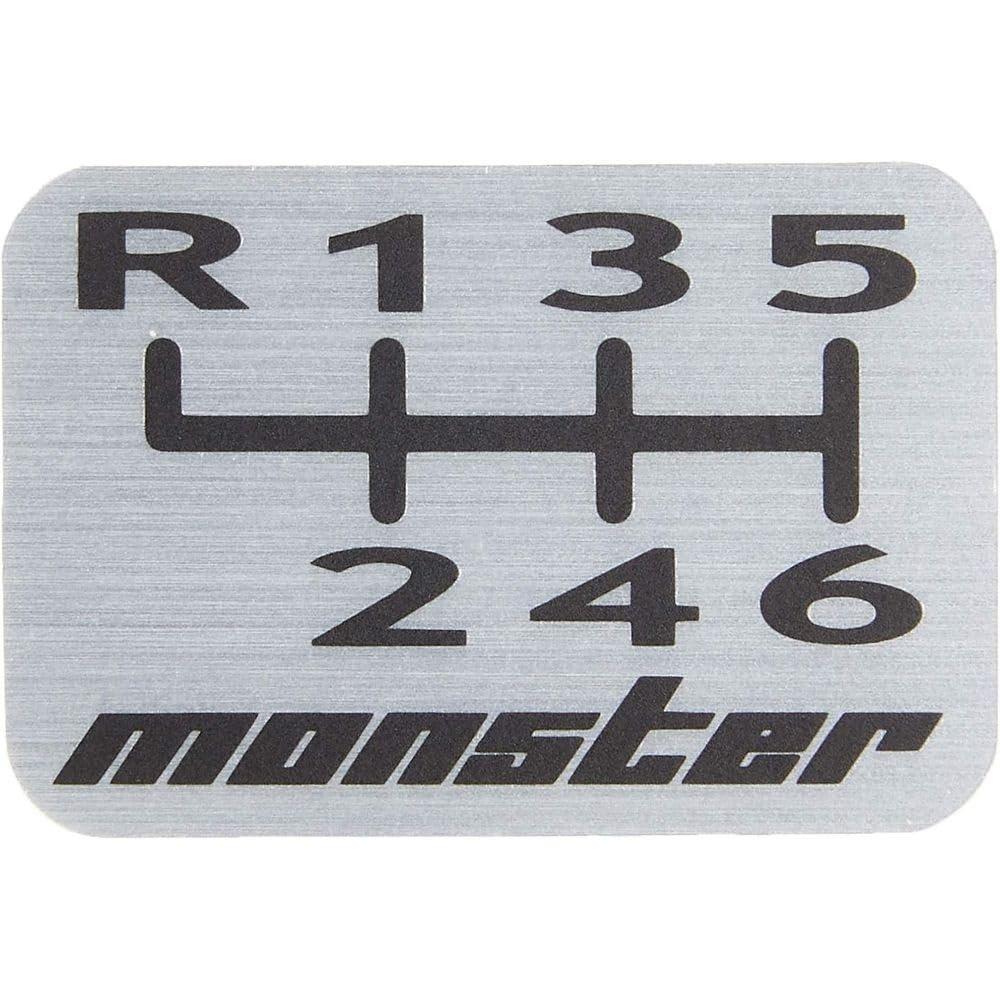 MONSTER SPORT Shift Pattern Emblem Type-II for 86/BRZ 6-Speed Manual Transmission Aluminum Finish ZZPP25J