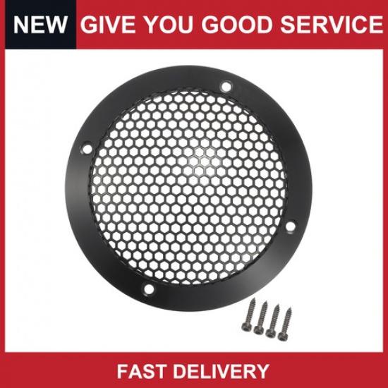 Комплект из 3 защитных решеток для автомобильных динамиков, сетчатая защита для круглых сабвуферов с винтами, черная.