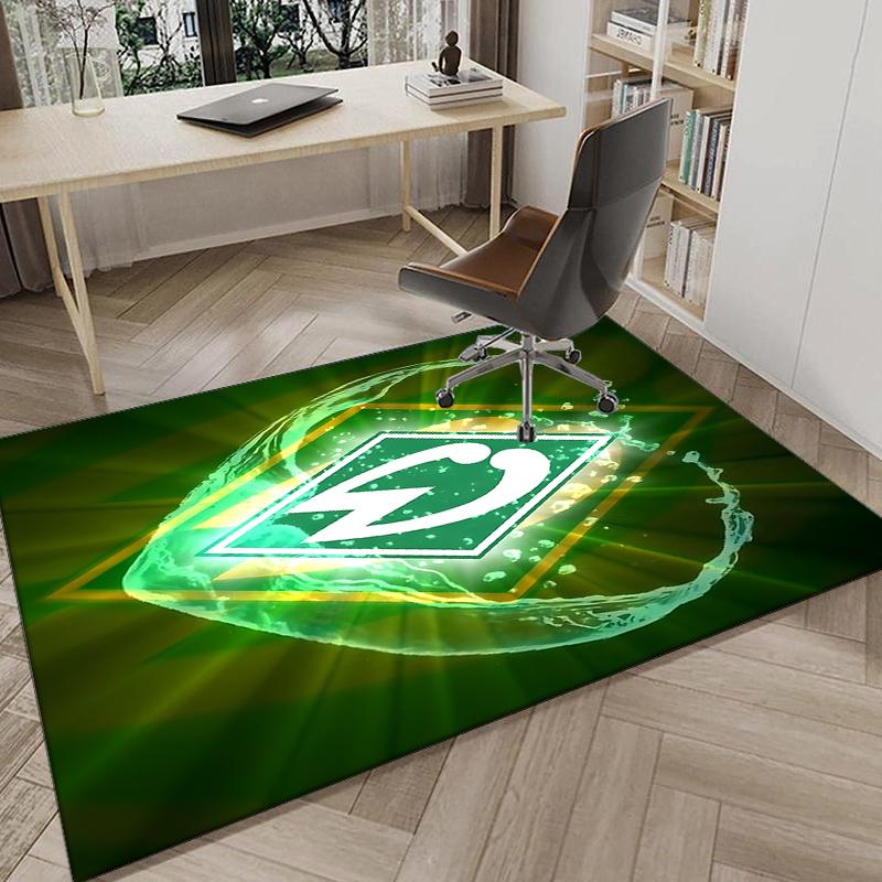 1PC Green Werder Symbol Rug Game Carpet, Floor Mat for Bedroom Living Room Entryway Rug, Home Decor Idea Gift for Christmas birthday