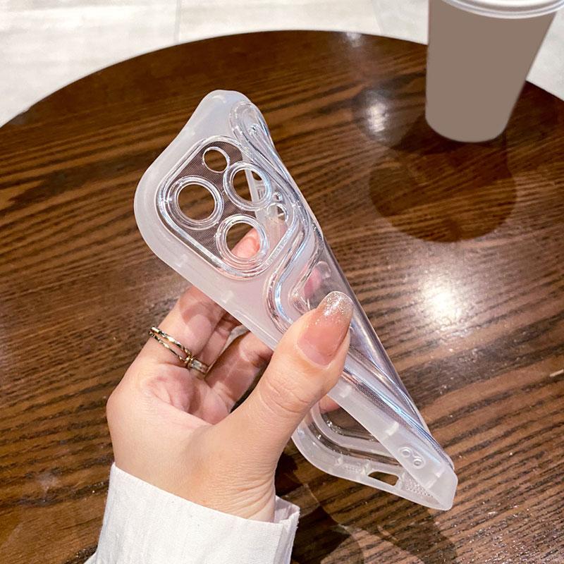 Acrylic Transparent Phone Case For Iphone 14 13 12 11 Pro Max 14 Plus 14pro Camera Protection Shockproof Bumper Silicone Cover