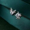 S925 Sterling Silver Little Deer Antler Stud Earrings - Light Luxury Christmas Jewelry Gift