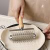 1pc Roller Knife Roller Needle, Stainless Steel 430 Handle Beech Wood Pizza Punch Baking Tool, Kitchen Stuff Kitchen Accessories Baking Supplies