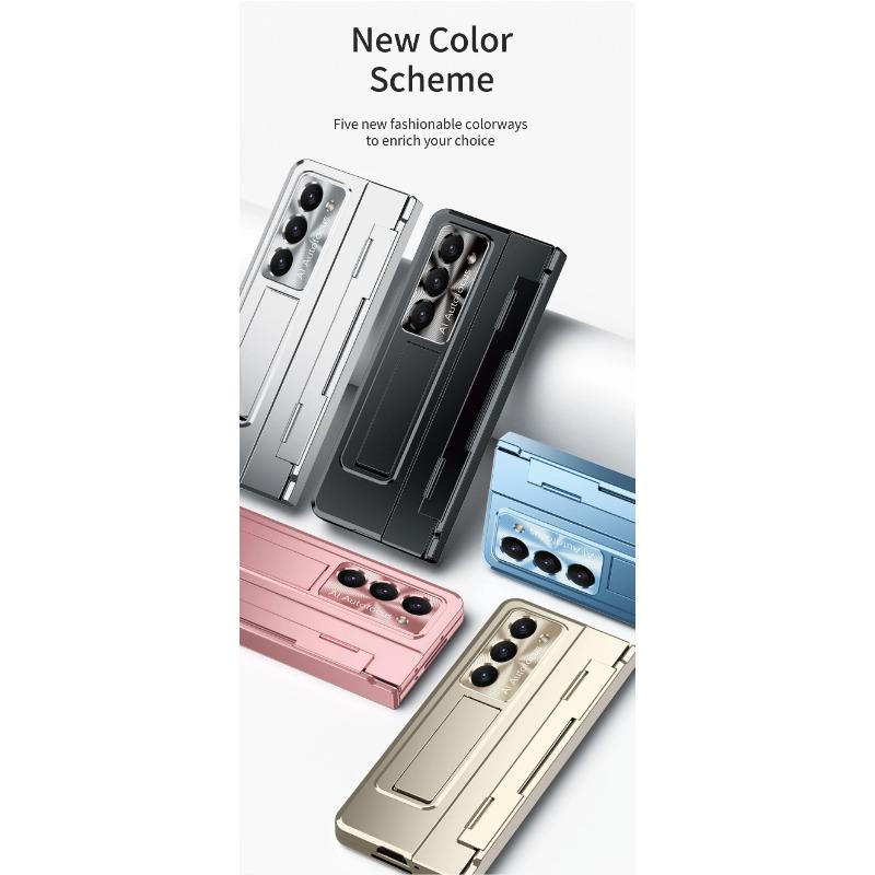 Тонкий пластиковый чехол для Samsung Galaxy Z Fold 6 5 4 3, защитная пленка на шарнире с подставкой, противоударный держатель с полным покрытием