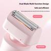 Double Heads Women Electric Shaver USB Rechargeable Waterproof Portable Face Body Bikini Area Arm Leg Hair Removal Epilator Razor Trimmer