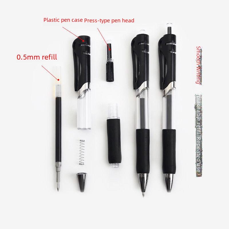 Spot Click 0.5mm High-Value Signature Pen - Large Capacity Student & Office Neutral Pen K35