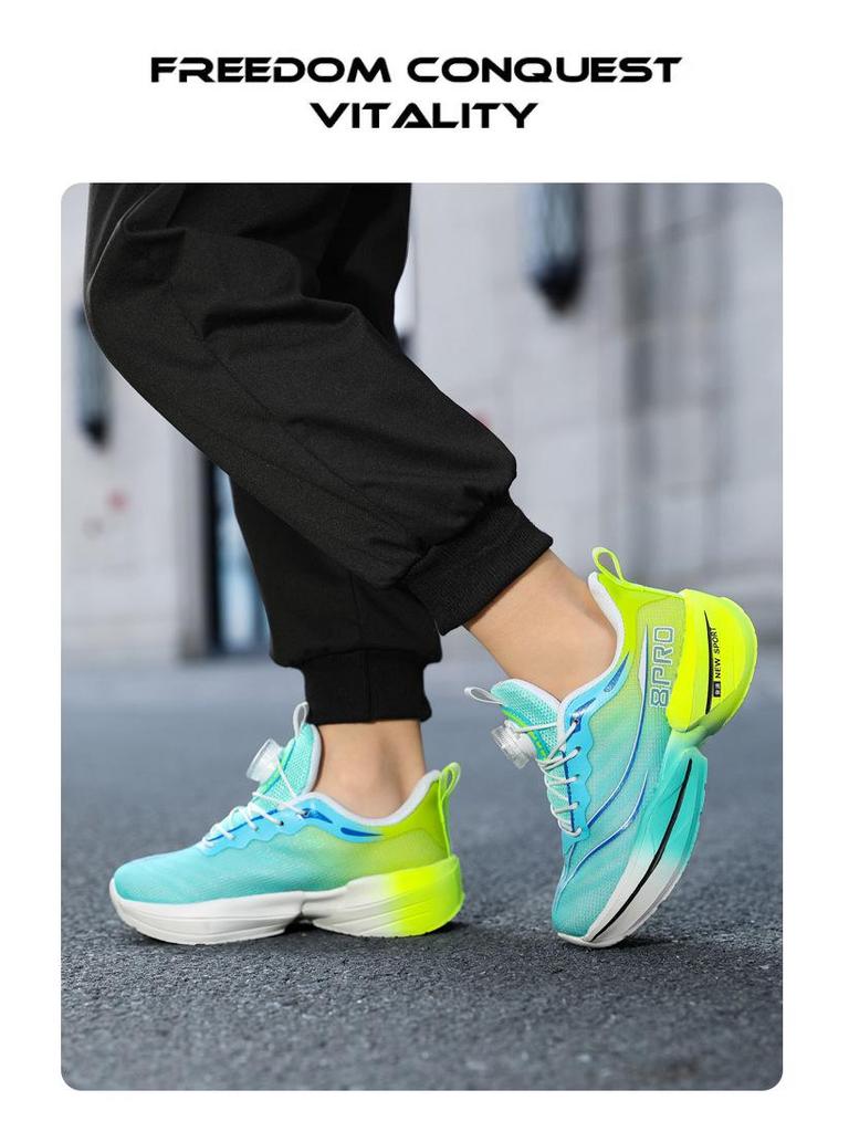 Новые легкие спортивные кроссовки для девочек с нескользящей подошвой и вращающейся пряжкой - Детские беговые кроссовки Chitu 8pro