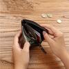 Crazy Horse Leather Handmade Wallet Retro Small Coin Money Bags Simple Wallets Zipper Pouch Card Holdes
